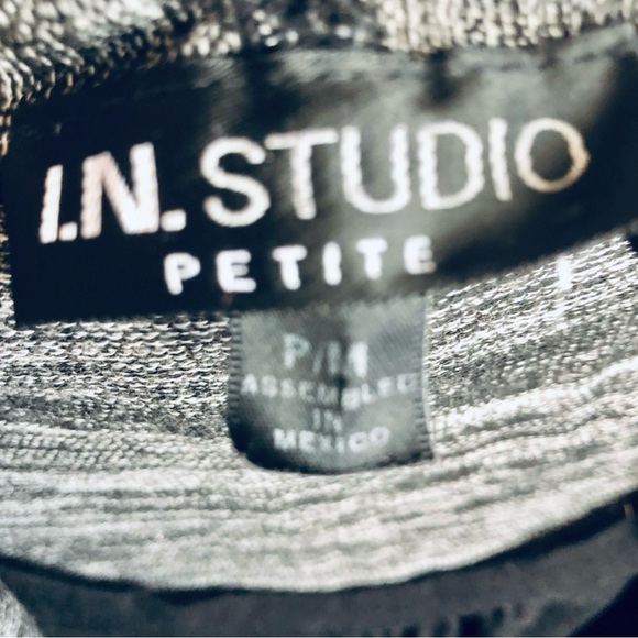 I.N. Studio Black Cardigan Knit Shirt 14P - Picture 5 of 5